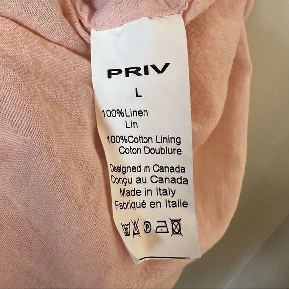 JILLIAN Harris X Priv-Linen Babydoll Button Front Mini Summer Dress (Size:Large) - Picture 11 of 12